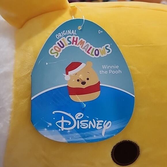 SquishMallows Kelly Disney Christmas pillow soft large 16" Santa Winnie Pooh - Picture 6 of 7